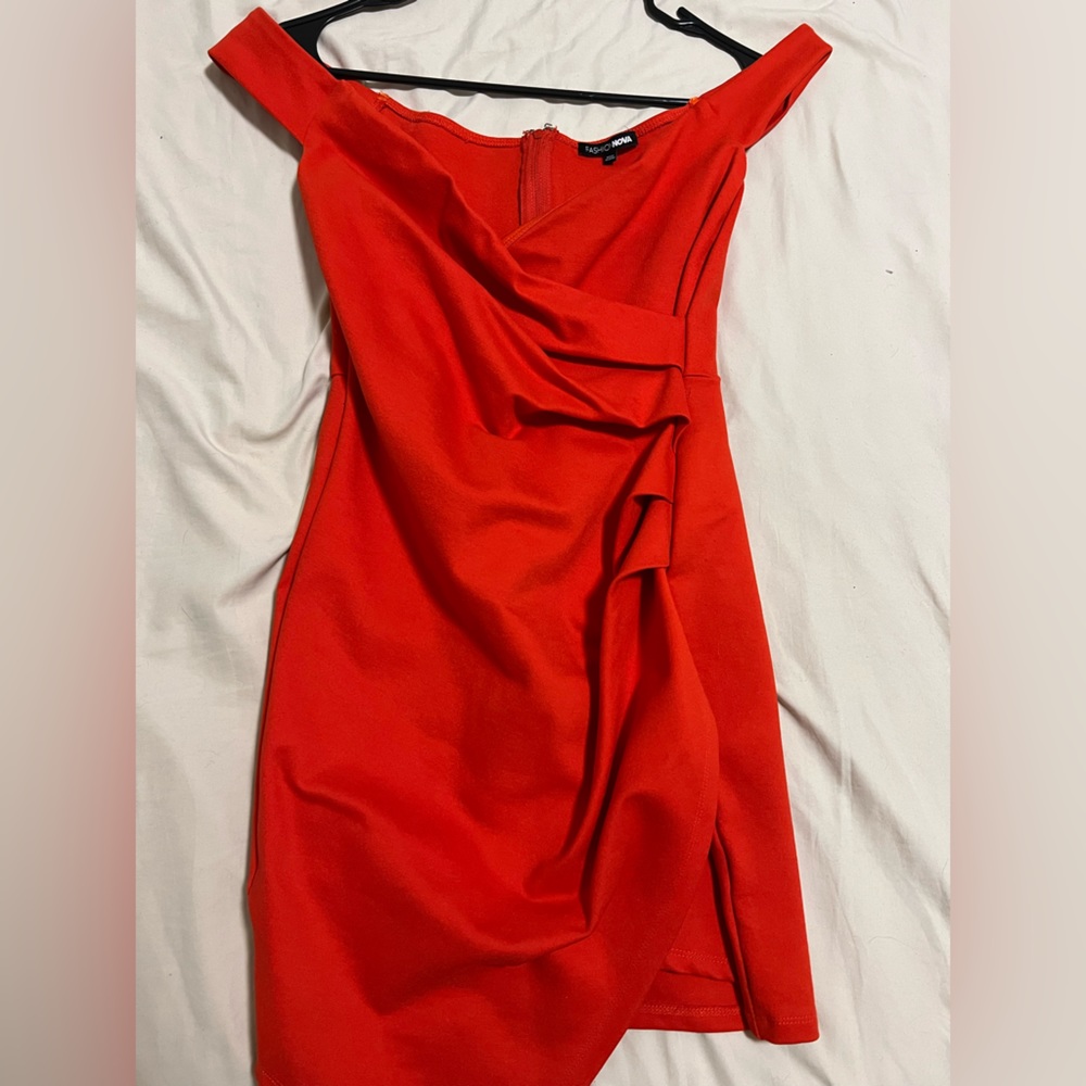 Burnt orange mini dress - Small